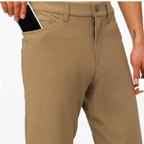 Lululemon athletica Men’s Pants ABC Classic-Fit 5 Pockets Warpstreme Tan Sz 38 - Picture 3 of 16